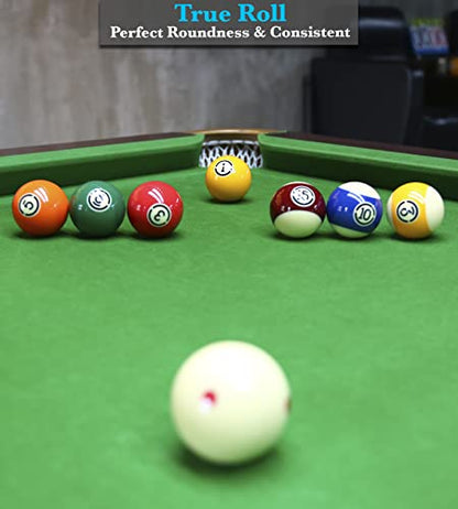 JAPER BEES Billiard Ball/Pool Ball Set Complete 16balls 2-1/4" Regulation Size&Weight Resin Ball - style: Tournament Superior
