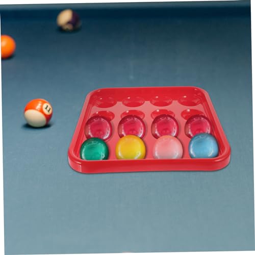 POPETPOP Billiard Storage Tray Pool Billiard Accessories Balls Snooker Pool Ball Holders Billiard Ball Holder - color: Red