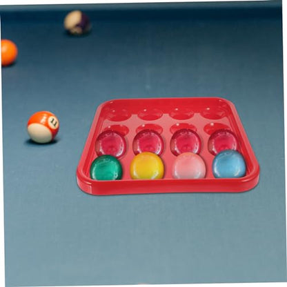 POPETPOP Billiard Storage Tray Pool Billiard Accessories Balls Snooker Pool Ball Holders Billiard Ball Holder - color: Red