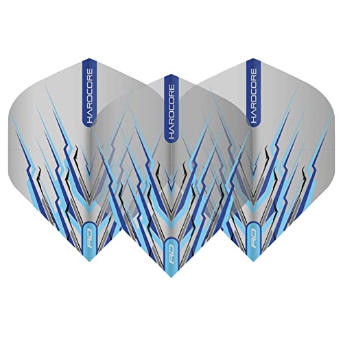 RED DRAGON Peter Wright Snakebite Hard Mohawk Hardcore Dart Flights - 3 Sets Per Pack (9 Flights in Total) - color: Blue