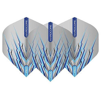 RED DRAGON Peter Wright Snakebite Hard Mohawk Hardcore Dart Flights - 3 Sets Per Pack (9 Flights in Total) - color: Blue
