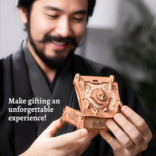 iDventure Samurai Puzzle Box | Tricky Gift Packaging | 3D Puzzle for Adults | Escape Room Game | Brain Teaser | Birthday Gift Gadget for Men and Women | Treasure Box