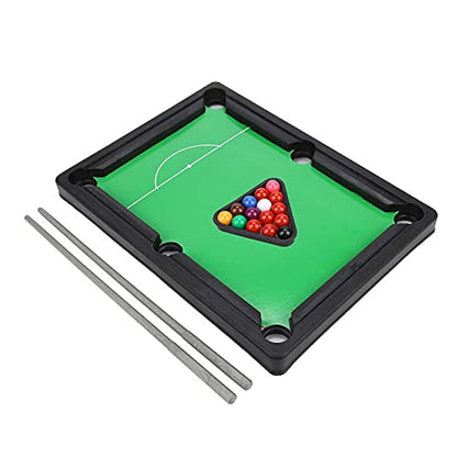 Mini Table Pool Set, High Simulation Light Billiards Mini Playset Mini Pool Table for Kids Toys 13x9.5x2.6 Inches