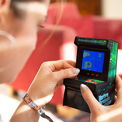 Funtime Gifts MINI Arcade Machine - 200 Built-in Games, Portable Desktop Gaming Console with Joystick & 2.8" Colour Screen & Sound - Retro Arcade Games for Kids