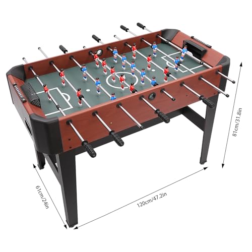 47 Inch Foosball Table, Portable Soccer Game Table Indoor Foosball Game for Kids and Adults