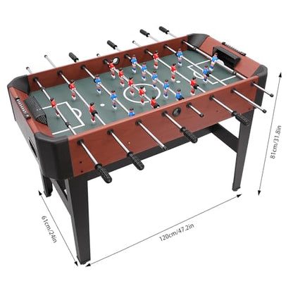 Foosball Table, Indoor Soccer Table for Kids and Adults with 360 Degree Goalie Rotation and 8-Stick, Multiplayer Games for Game Rooms