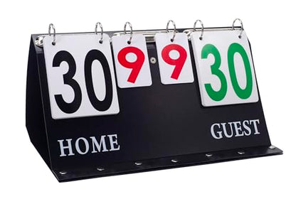 Tandem Sport Score Keeper - Double-Sided Score Flipper for Volleyball, Basketball, Baseball & Football - Tabletop Easy Flip Scoreboard