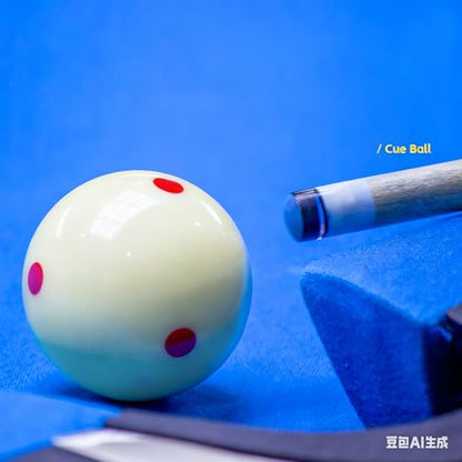 2-1/4" White Cue Balls for Pool Table,57.2mm Billiard White Ball,Red or Blue 6 Dot AAA-Grade Billard Balls,6 oz Pool Ball,A Variety of cue Balls are Available. - color: Red 6 Dot