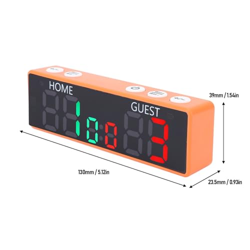 Battery Powered Electronic Scoreboard, 6 Digits Scoreboard, Magnetic LED Portable Scoreboard with Buzzer for Tabletop Games, Basketball, Volleyball, Cornhole, Shuffleboard