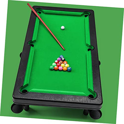 Mini Pool Table for Boys and Girls Small Tabletop Billiard Game Set Portable Billiard Toy Cues and Balls for Indoor Play and Family Fun