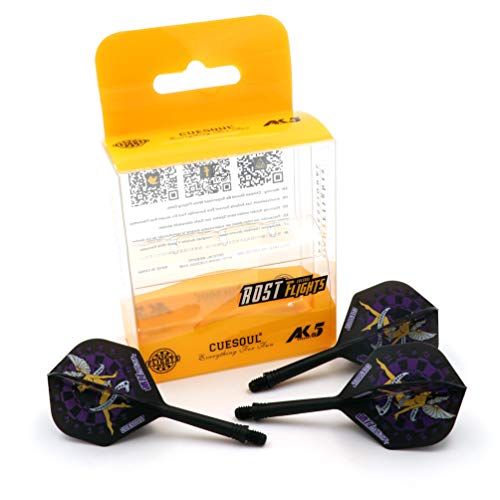 CUESOUL ROST Integrated Dart Shaft and Dart Flight Standard/Slim/Diamond/Big Wing/Tear/Diamond - color: 28mm-Standard Shape-Purple Beauty