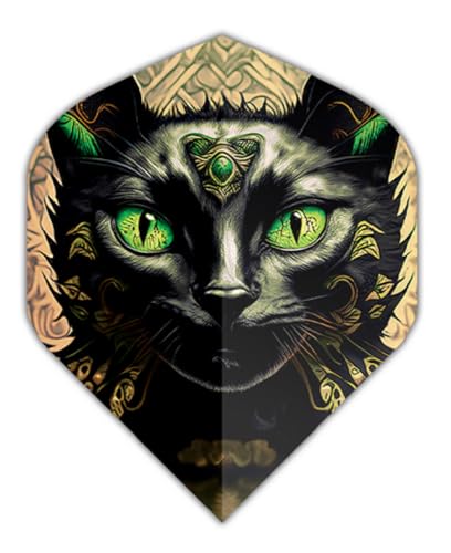 US Darts 3 Sets (9 Flights) Pentathlon Standard Black Cat Dart Flights - 100 Micron