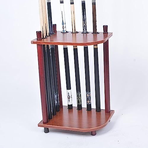 7 Holes Billiard Cue Holder,Freestanding Pool Cue Rack Floor Stand -Billiard Cue Racks Holder Angle,Ball Floor Rack,Billiard Stick Stand,Pool Cue Rack for Home Club Game Room Billiard Supplie