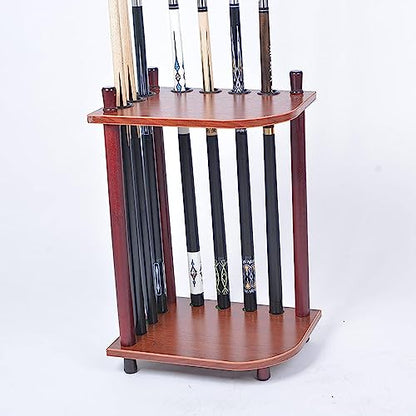 7 Holes Billiard Cue Holder,Freestanding Pool Cue Rack Floor Stand -Billiard Cue Racks Holder Angle,Ball Floor Rack,Billiard Stick Stand,Pool Cue Rack For Home Club Game Room Billiard Supplie
