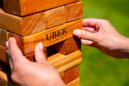 Uber Games Large Tumble Tower in Storage Bag - Varnished Hardwood - size: youth large / 11-13