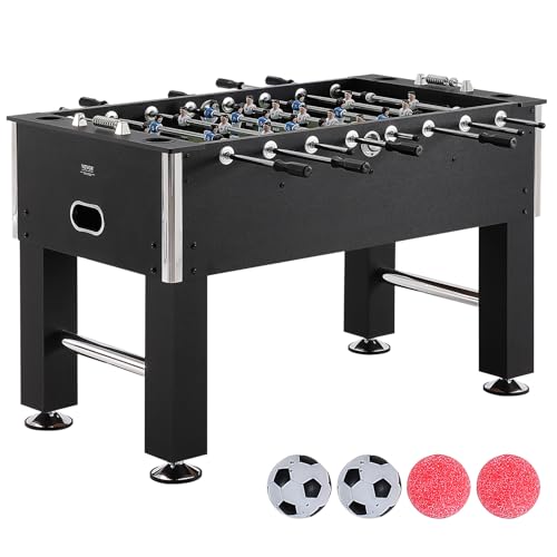 VEVOR Foosball Table, 55 inch Standard Size Table, Indoor Full-Size Foosball Tables, Includes Durable Soccer Set, for Home, Family, Game Room - color: Black, size: 55 inches, Type 2
