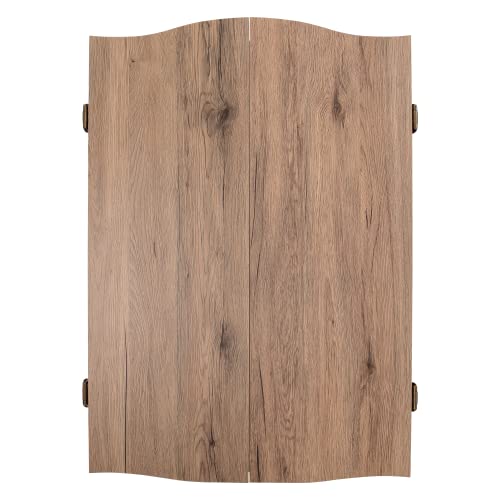 DMI Sports Tan CricketPro Dartboard Cabinet | Designed for Arachnid 15.5” CricketPro 900, 800, 750, 650 Electronic Dartboards | Does Not Include Dartboard