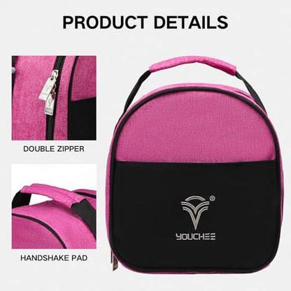 Compact Single Bowling Ball Tote Bag for Spare Ball, Lightweight One-Ball Bowling Bag with Built-In Ball Holder, Easy Carry Handle, Durable for Practice & League Play - color: Purple