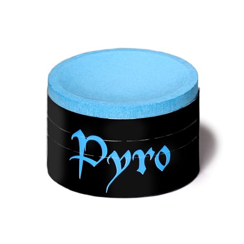 TAOM Pyro Billiard Pool Cue Premium Chalk - Blue - with Chalk Holder