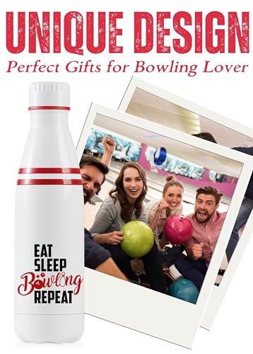 Onebttl Bowling Gifts: 17oz Stainless Steel Insulated Water Bottle - Eat Sleep Bowling Repeat - color: Eat Sleep Bowling Repeat