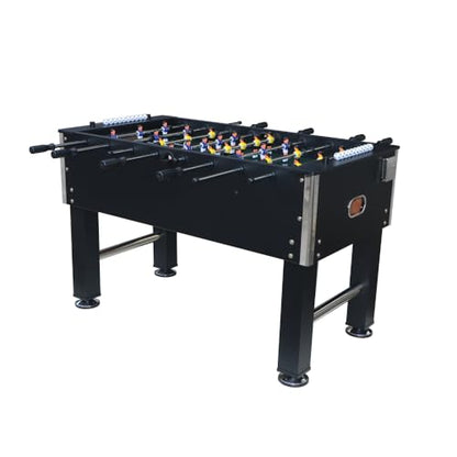Virubi 54-inch Soccer Table with American Sporty Design, Foosball Football Game Table for Kids Adults, Wooden Steel Construction Black for Indoor Family Dining Room