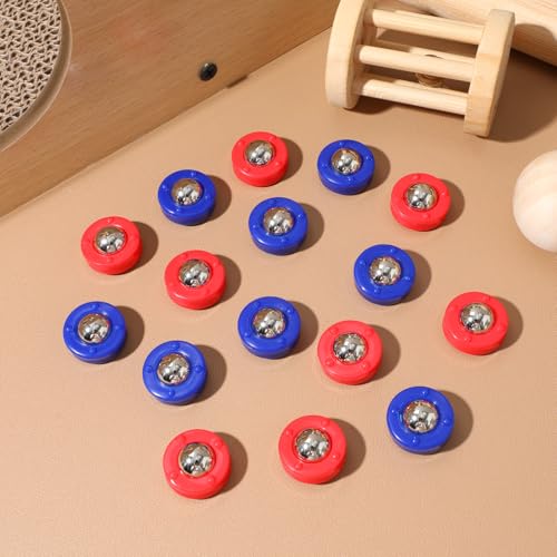 Abaodam 16Pcs Mini Shuffleboard Pucks for Tabletop Game, Replacement Shuffleboard Pucks and Rollers Set for Indoor, Curling Sliders Beads Game Equipment Accessories for Family Fun, 0.94 Inch