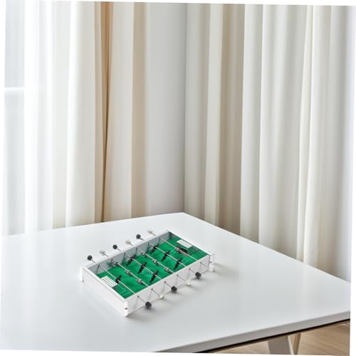 Totority Portable Mini Table Soccer Game Sturdy Alloy and Wood Foosball Table for Indoor Outdoor Use Compact Football Board Game for Family Parties
