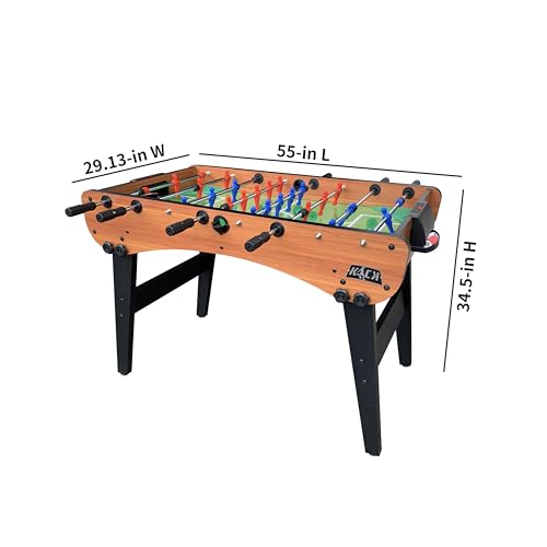 KICK Phoenix 55" Folding Foosball Table – Professional Full-Size Indoor Game Table - color: Brown