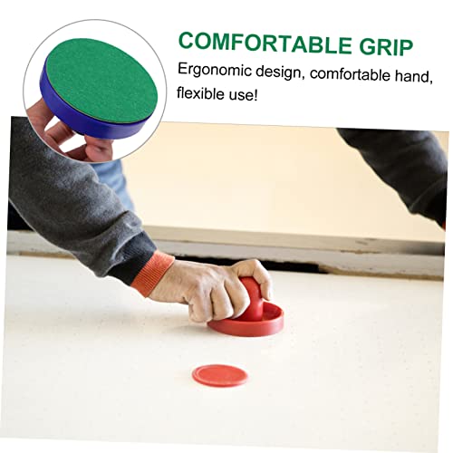 Toyvian Air Hockey Pusher and Puck Set 76mm Replacement Accessories for Game Tables Sturdy Plastic Suitable for Boys and Girls and Adults