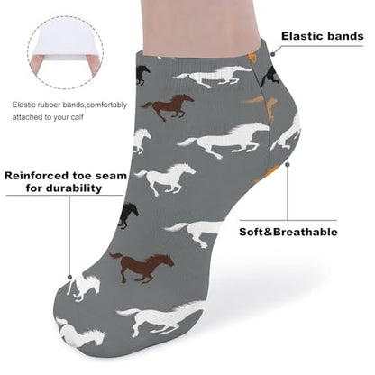 5 Pairs Women’s Low Cut Ankle Socks, Soft Athletic No Show for Running Yoga Daily Wear - color: Picture (14)