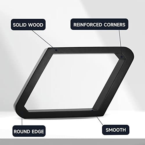 GSE Games & Sports Expert Deluxe Heavy Duty Solid Wood Billiard 8-Ball Triangle / 9-Ball Diamond Pool Ball Racks for 2-1/4" Pool Balls, Billiards Accessories - color: Black, style: 9-Ball Diamond Rack