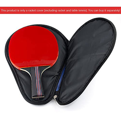 Ochine Table Tennis Racket Case Cover Ping Pong Paddle Carry Bag with Ball Storage Pocket Table Tennis Racket Cover Ping Pong Paddle Case Table Tennis Paddle Cover for Blade with Bonus Ball Storage - color: A