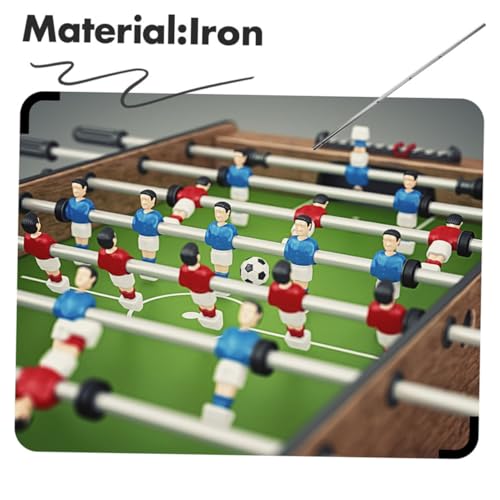 ibasenice 2pcs Foosball Table Replacement Handles Soccer Machine Pole Iron Rod Easy to Install Enhance Game Experience for Ages