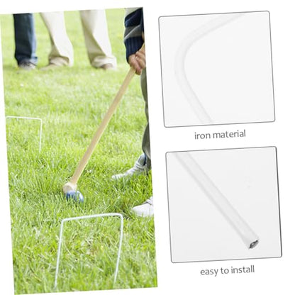 8pcs Croquet Wickets for Outdoor Lawn Games Quick Installation and Portable Design Construction for Croquet Gateball and Soccer Fun