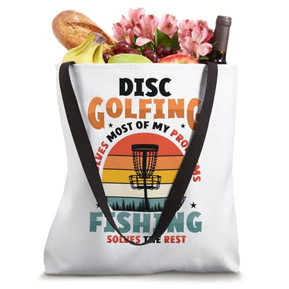 Disc Golfing and Fishing Disc Golf Tote Bag