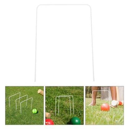 8pcs Iron Wire Croquet Wickets Set with Lawn Game Goals, General Croquet Goal Accessories for Home Outdoor Play