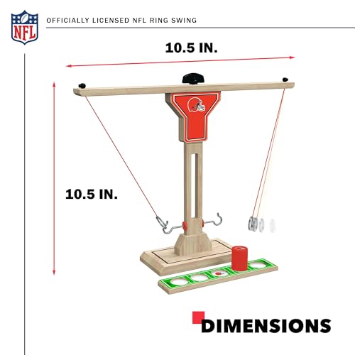 Wild Sports NFL Wooden Ring Swing Battle - Head-to-Head Ring Toss Hook & Ring Game for NFL Fans