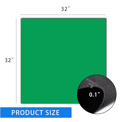 GSE Games & Sports Expert 32 x 32 Inches Rubber Anti-Slip Playmat, Mahjong, Dominoes, Poker Cards and Board Games Tabletop Cover Mat with Carrying Bag (Green) - color: Green, size: 1-Pack