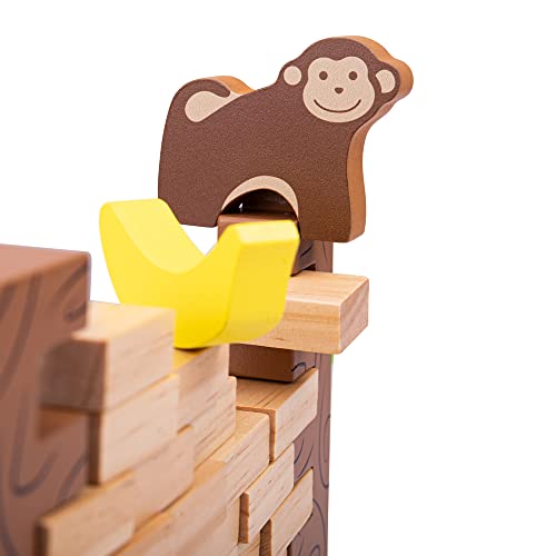 Bigjigs Toys, Jungle Crash Game, Wooden Toys, Tumble Tower Game, Educational Toys, Educational Games for Kids, Family Games, Maths Games, Numeracy Games