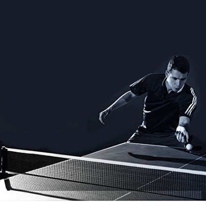 uxcell Nylon Foldable Pingpong Sport Meshy Table Tennis Replacement Net White Black