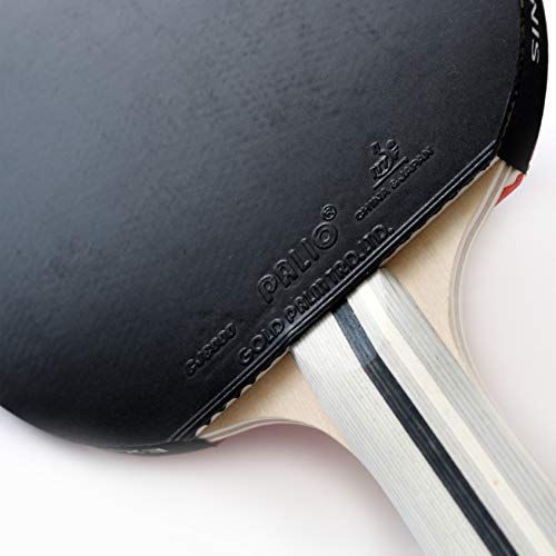 Palio Expert 3.0 Table Tennis Racket & Case | ITTF Approved High-Performance Ping Pong Rackets for Beginners | Maximum Spin & Control - style: Single Bat