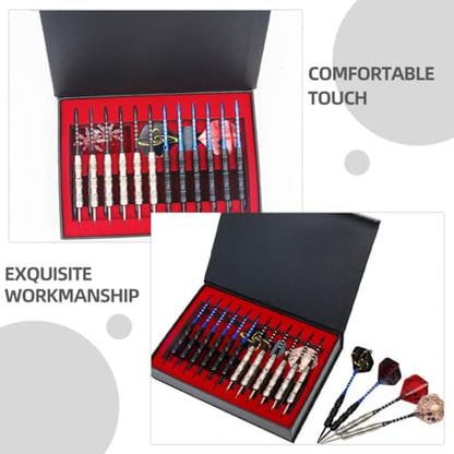 Yardwe Storage Box Hard Shell Cardboard Holder Travel Carrying Case with Foam Inserts for for Tips, Shafts and Flights