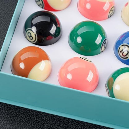 KONLLEN Phenolic Resin Billiard Balls Set 2-1/4" Regulation Size Tournament Pool Balls Set Pool Table Accessories - color: AXD-1TH