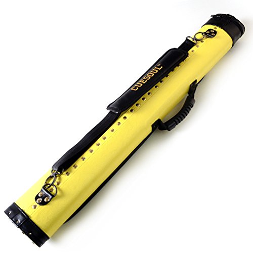 CUESOUL Soocoo Series 2x4/2x2 Hard Pool Cue Case -Holds 2 Cue Butt and 4 Cue Shafts,Four Color Available - color: 2x2-Yellow