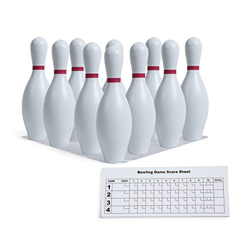 Champion SportsWeighted Foam Bowling Pin Set - color: White, size: 10 Pin Set (Ball Sold Separately)