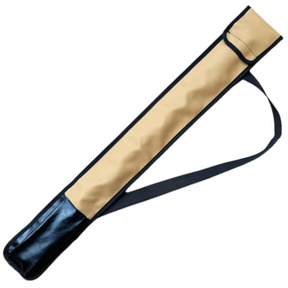 Pool Cue Case,1/2 Billiard Cue Bag,1X1 PU Billiard Stick Bag, 2-Piece Cue Pool Stick Carrying Case - color: khaki