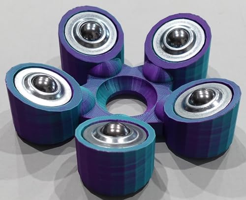Bowling Ball Spinner - color: Purple and Teal