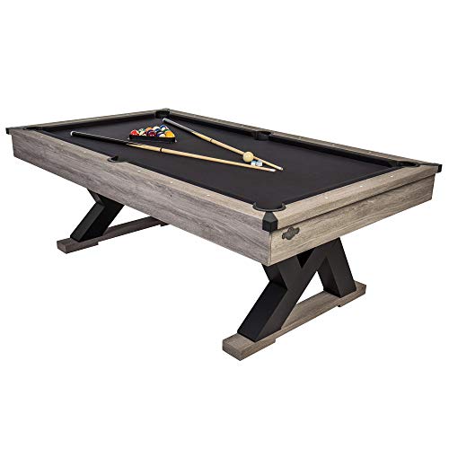 American Legend Billiard Table with Rustic Wood Finish - color: Brown