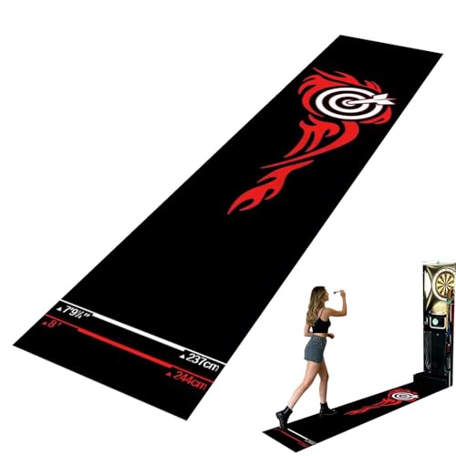 Dart Board Mat - Floor Protection with Throw Line Non-Slip Portable | for Recreation Center Sports Club Basement Entertainment Area Garage Dormitory - color: Dart pad 7