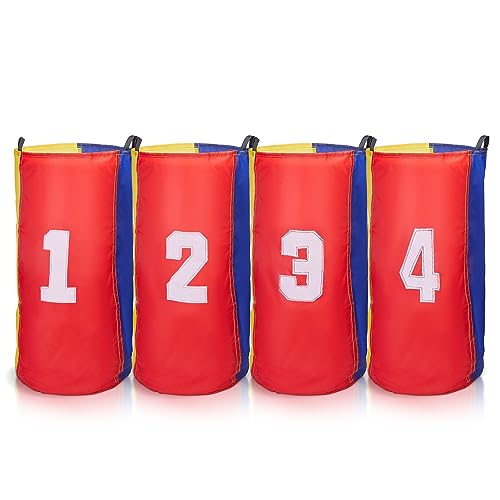 4PCS Outdoor Games Potato Sack Race Bags for Kids and Adults, Lawn Games for Outside Backyard Field Day Picnic 4th of July Activities Birthday Party Games Easter for Kids and Family (Pack of 4) - color: 4pcs